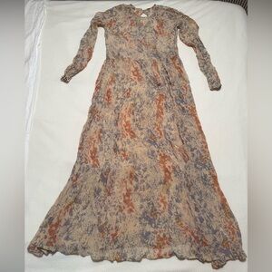 Free People Sheer Floral Maxi Dress, Size S